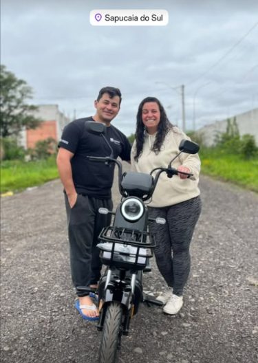 Cliente da Mob Sul com a scooter