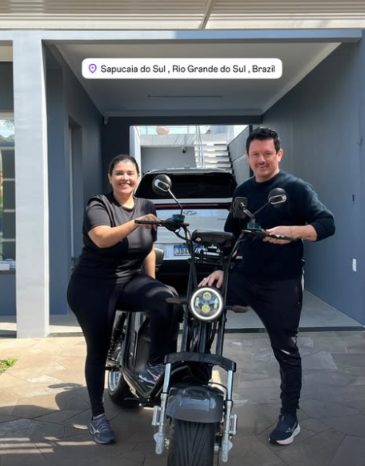 Cliente da Mob Sul com a scooter